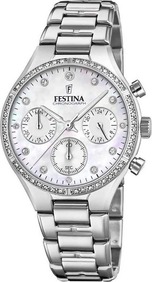 Zegarek Festina Zegarek damski Festina F20401-1 CYRKONIE srebrny