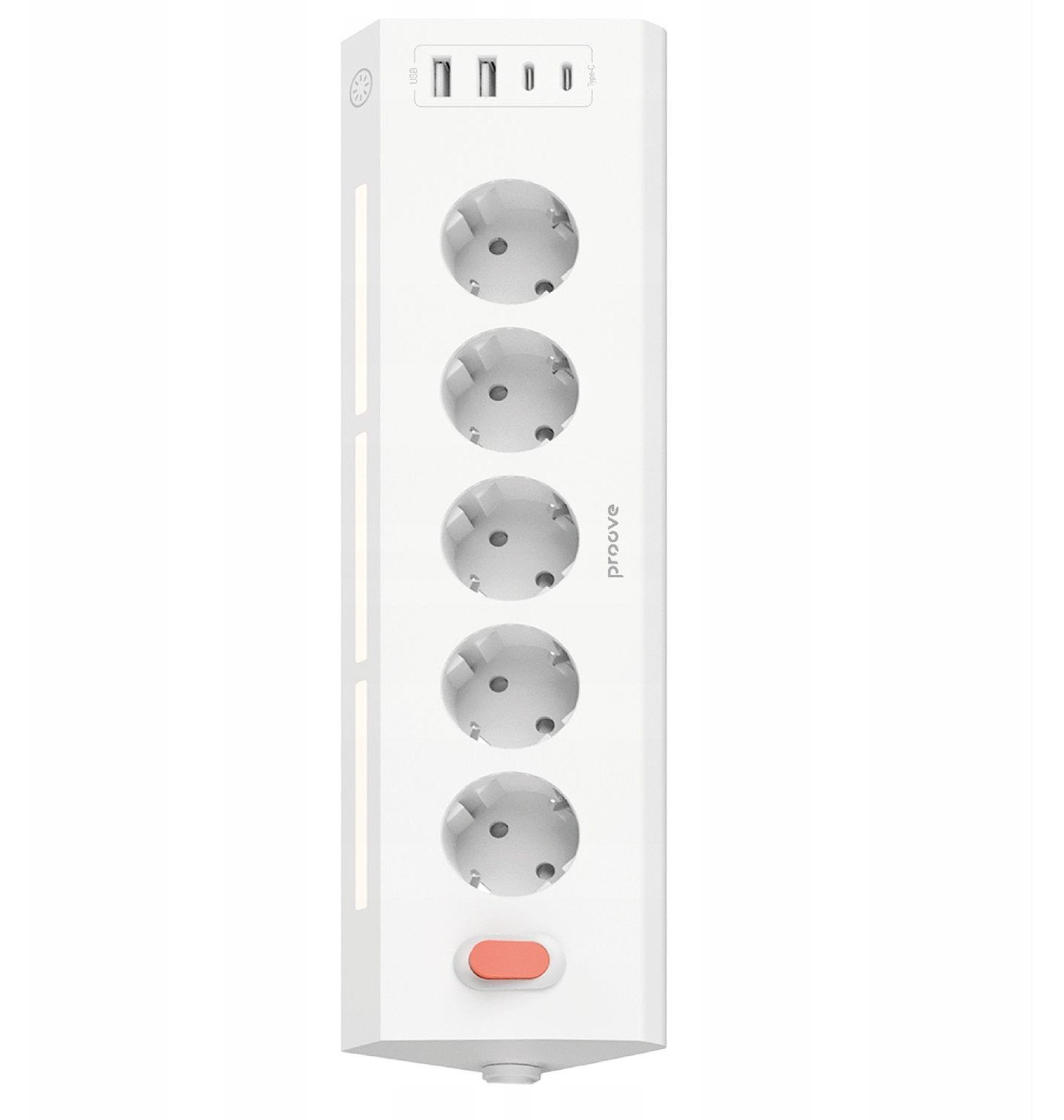 Listwa Przeciwprzepięciowa Zasilająca Przedłużacz 5xac 2x Usb 2x Usb-c 1,6m / Psps25002202 / Prism Socket Power Strip