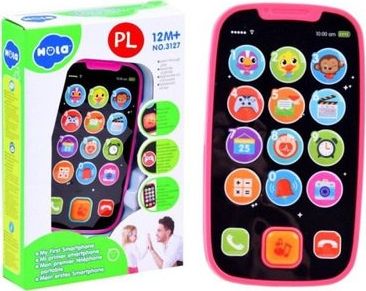 Ramiz Edukacyjny Interaktywny SmartPhone Różowy