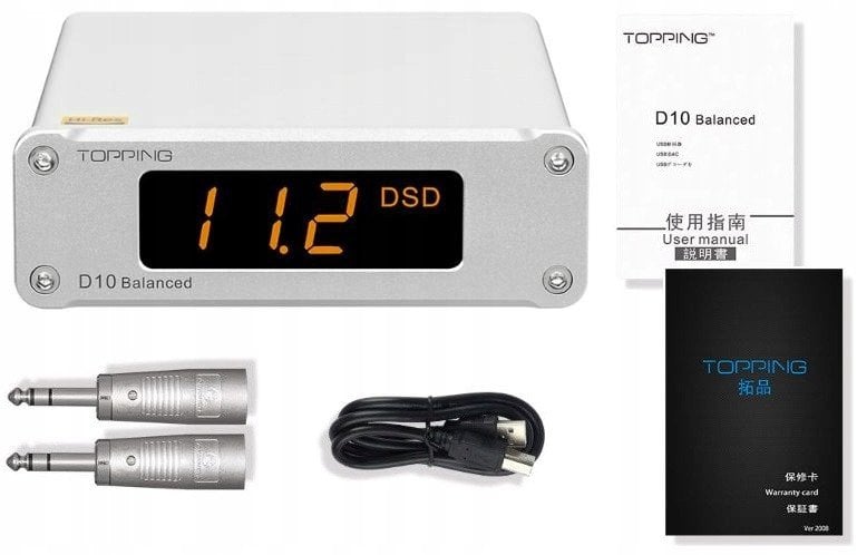 Topping D10B (Balanced) Kolor: Srebrny