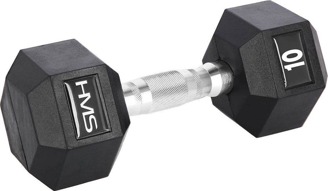 HMS ‎‎Hantel Hex Pro gumowany 1 x 10 kg