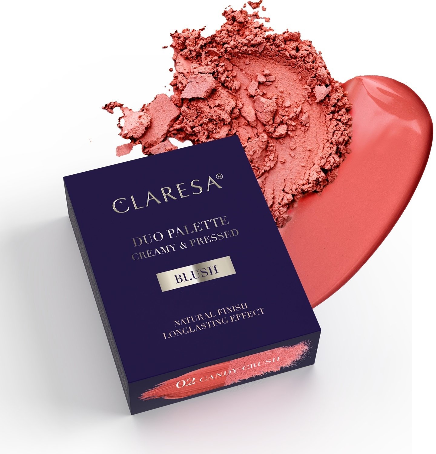 Makeup Revolution CLARESA_Duo Palette Creamy & Pressed Blush paleta do konturowania kremowo-pudrowa 02 Candy Crush 8,5g