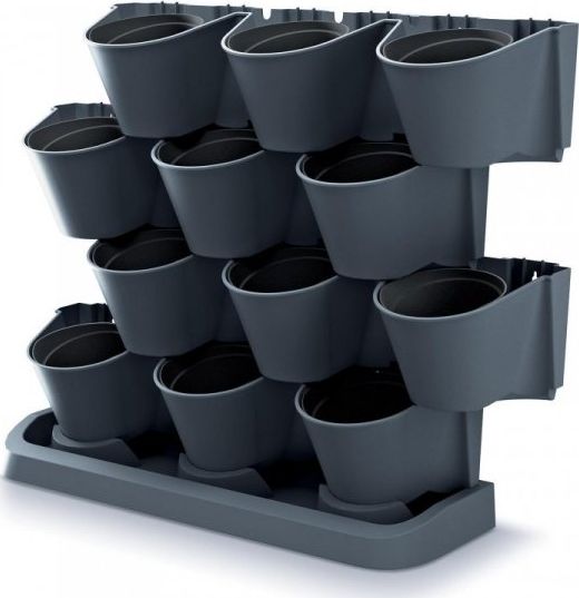 Prosperplast Ogród wertykalny stojący - CASCADE GARDEN - antracyt