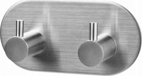 Galicja Wieszak samoprzylepny ścienny podwójny TIMO chrom