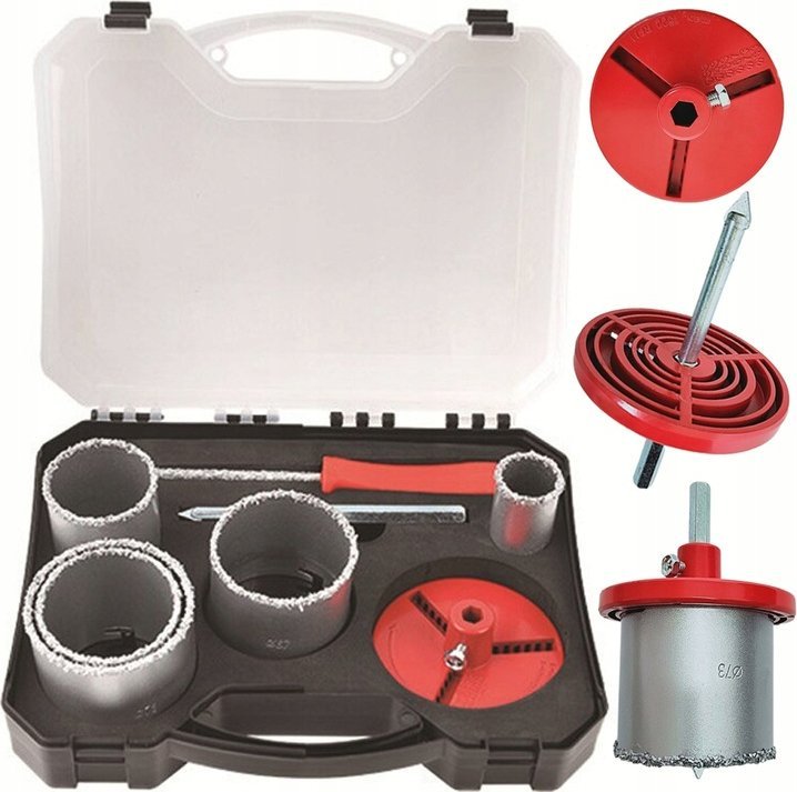 Korbi WOLFRAMOWE OTWORNICE DO GLAZURY PŁYTEK 33-73MM 8EL