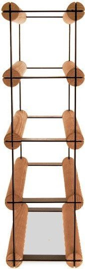 Wamar-Sosenka Regał na wino Stojak na 4 Butelki Szklane/ PET RW-8/ 1x4 Brązowy Metal + Drewno RW-8-1X4-4_O_BR