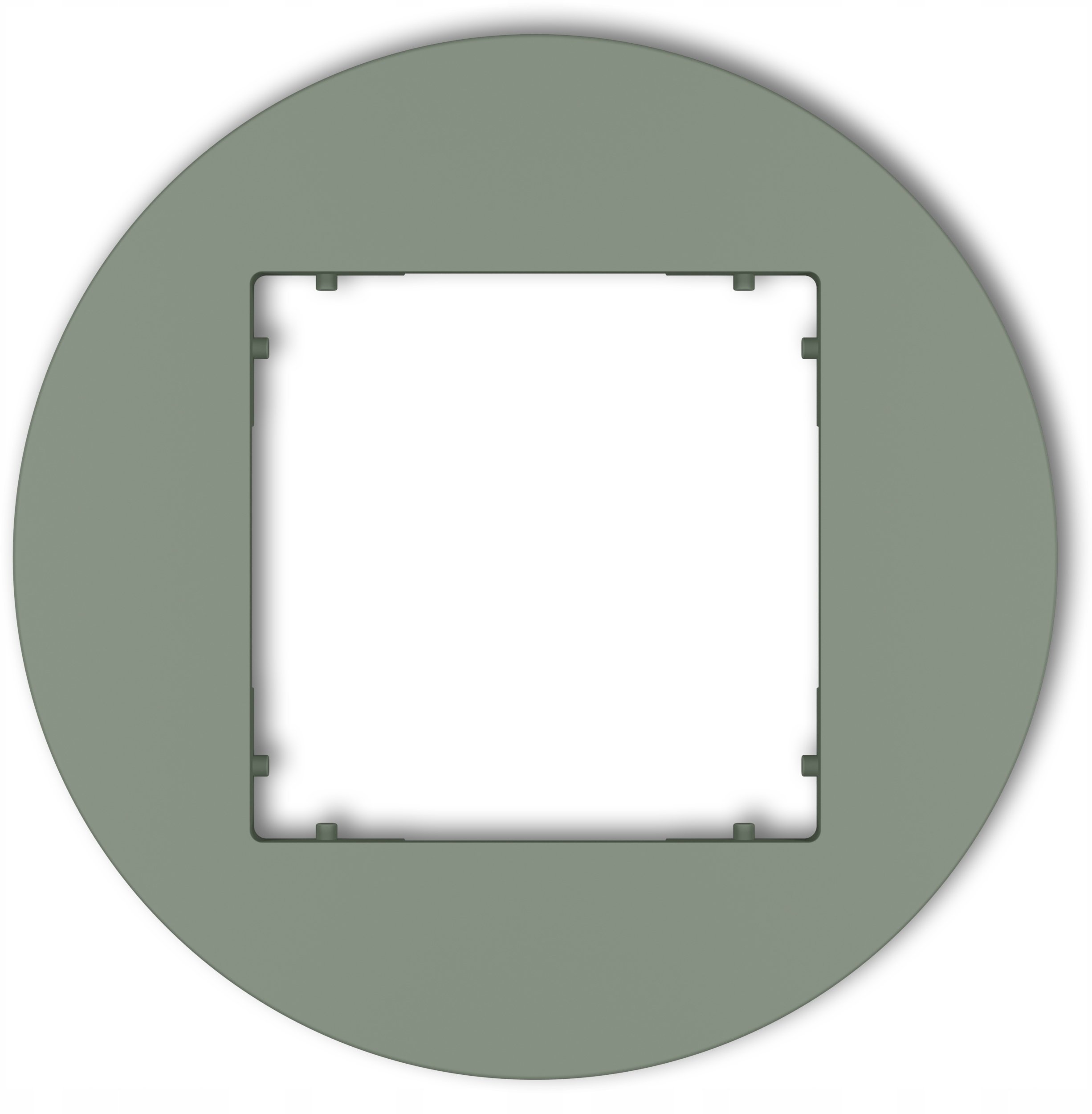 MINI Ramka uniwersalna pojedyncza okrągła z tworzywa szałwiowy 61MRTO-1