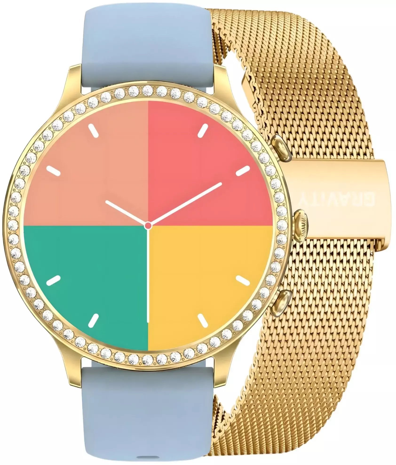 Smartwatch Gravity Złoty Pasek i Bransoleta GT5-4