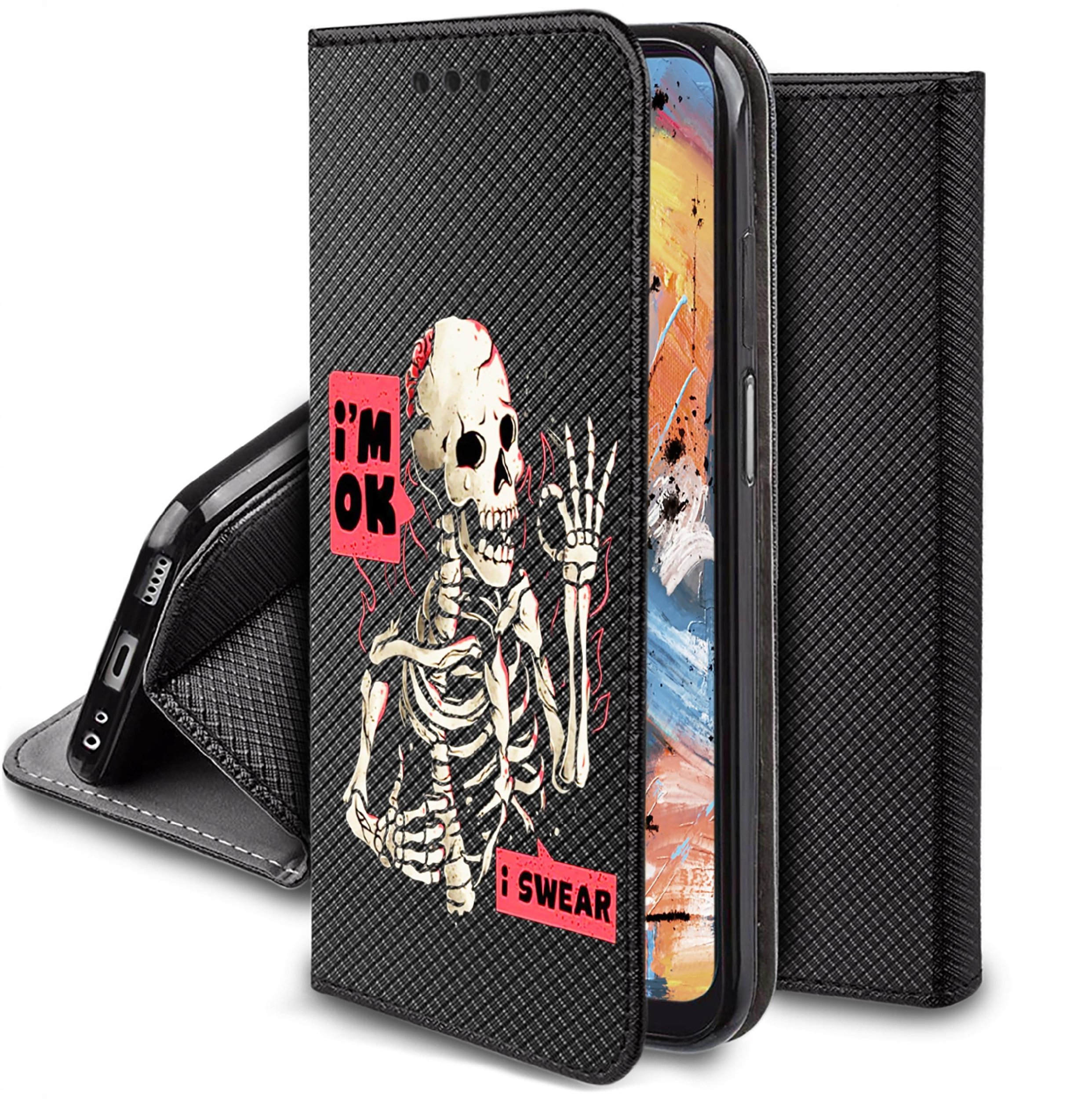 Etui do Tecno Spark 10 Pro MAGNET WZORY CASE PORTFEL + SZKŁO OCHRONNE 9H