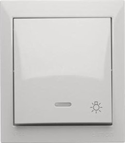 Kontakt-Simon Simon Aquaclick Przycisk światło z podświetleniem, 10 AX, 250 V biały ACS1L/11