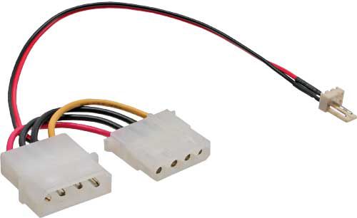 InLine Molex x2 - 3-pin, 0.15m, Wielokolorowy (33344)