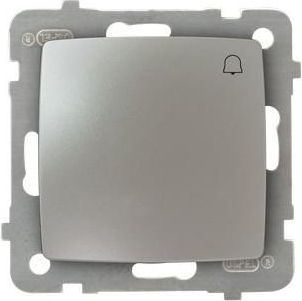 Ospel Łącznik dzwonek Karo zwierny pojedynczy srebrny perłowy (ŁP-6S/m/43)