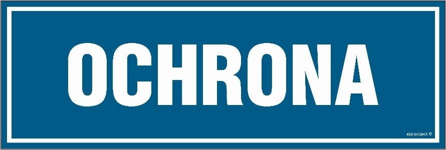 Mój dom Ochrona - Tabliczka Pcv Na Drzwi Z Przylepcami 300 X 100 Pn - Płyta 1Mm Libres Polska Sp Pa053_300X100_Pn 5904937435155