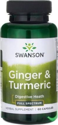 Swanson Imbir 300mg i kurkuma 300mg FS Ginger Turmeric 60 kapsułek SWANSON
