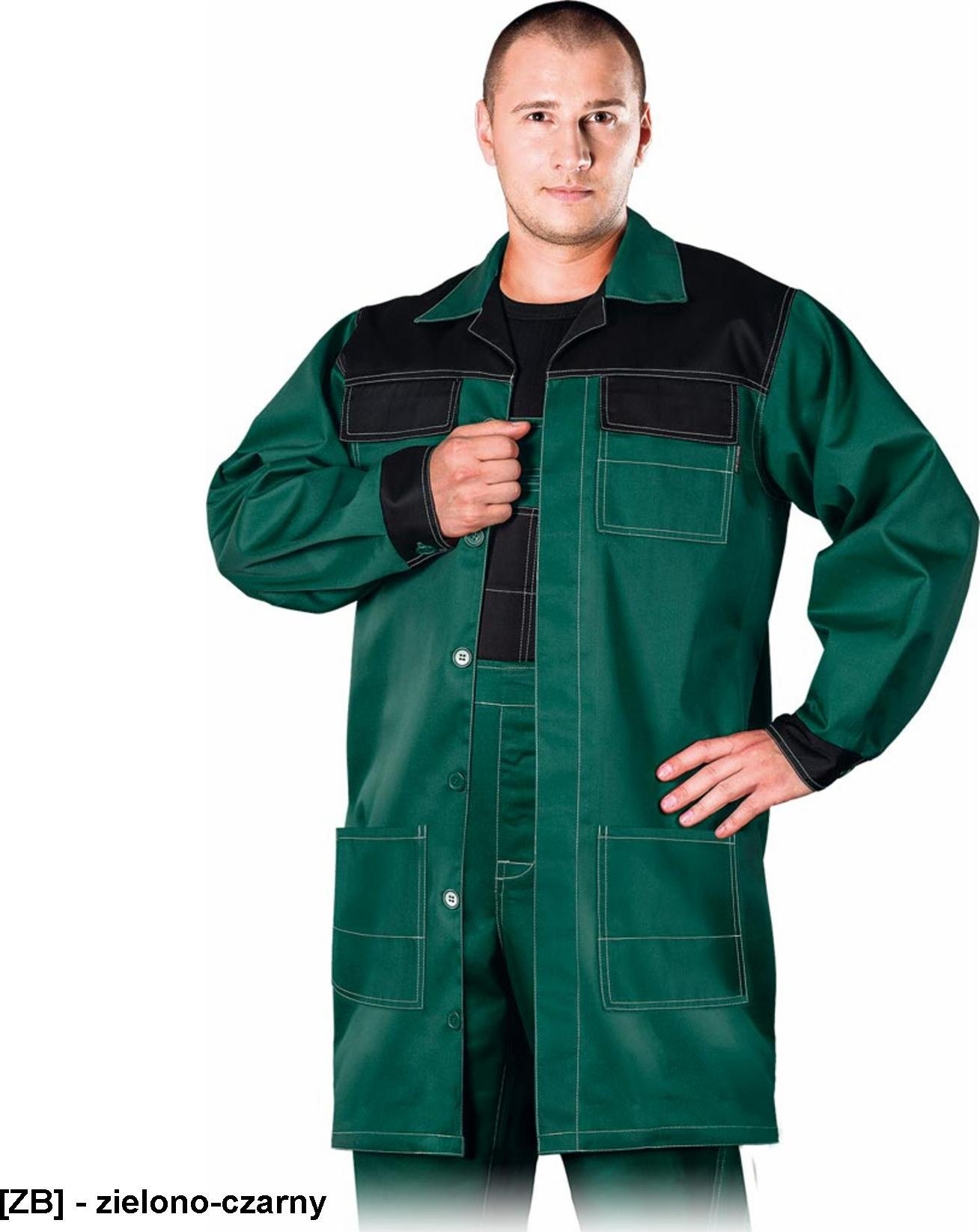Kurtka męska R.E.I.S. MMF - Fartuch ochronny Multi Master - zielono-czarny XL