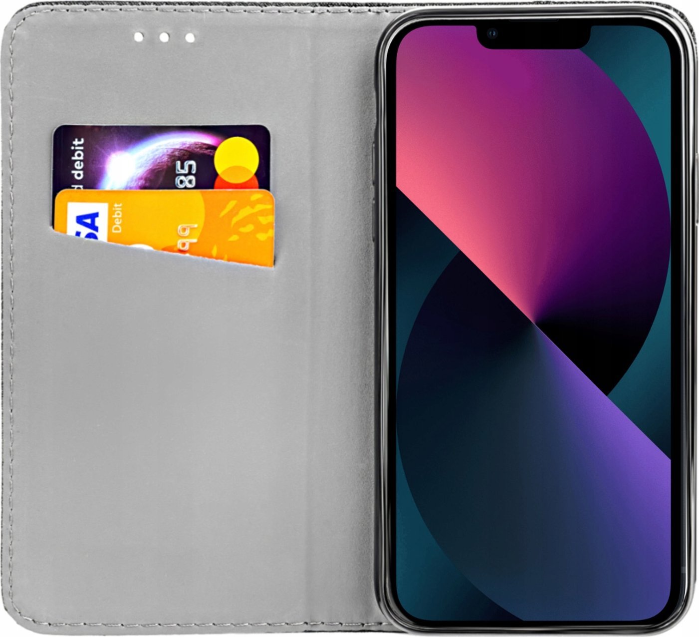 Hello Case ETUI Z KLAPKĄ DO IPHONE 13 PRO CZARNE ZAMYKANE MAGNETYCZNE KABURA FUTERAŁ