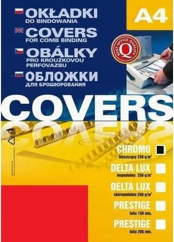 Argo Karton do bindowania błyszczący A4 ARGO CHROMO 408045 czerwony 250g/m2 25 szt