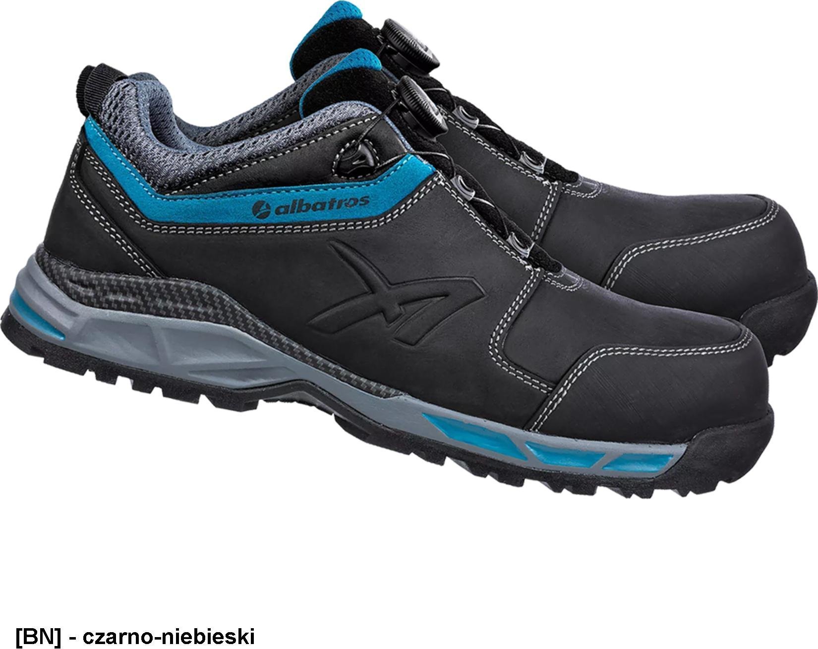 R.E.I.S. BRA-TOFANE-P - Półbuty bezpieczne TOFANE BLACK QL LOW S3 ESD HRO SRC. 45