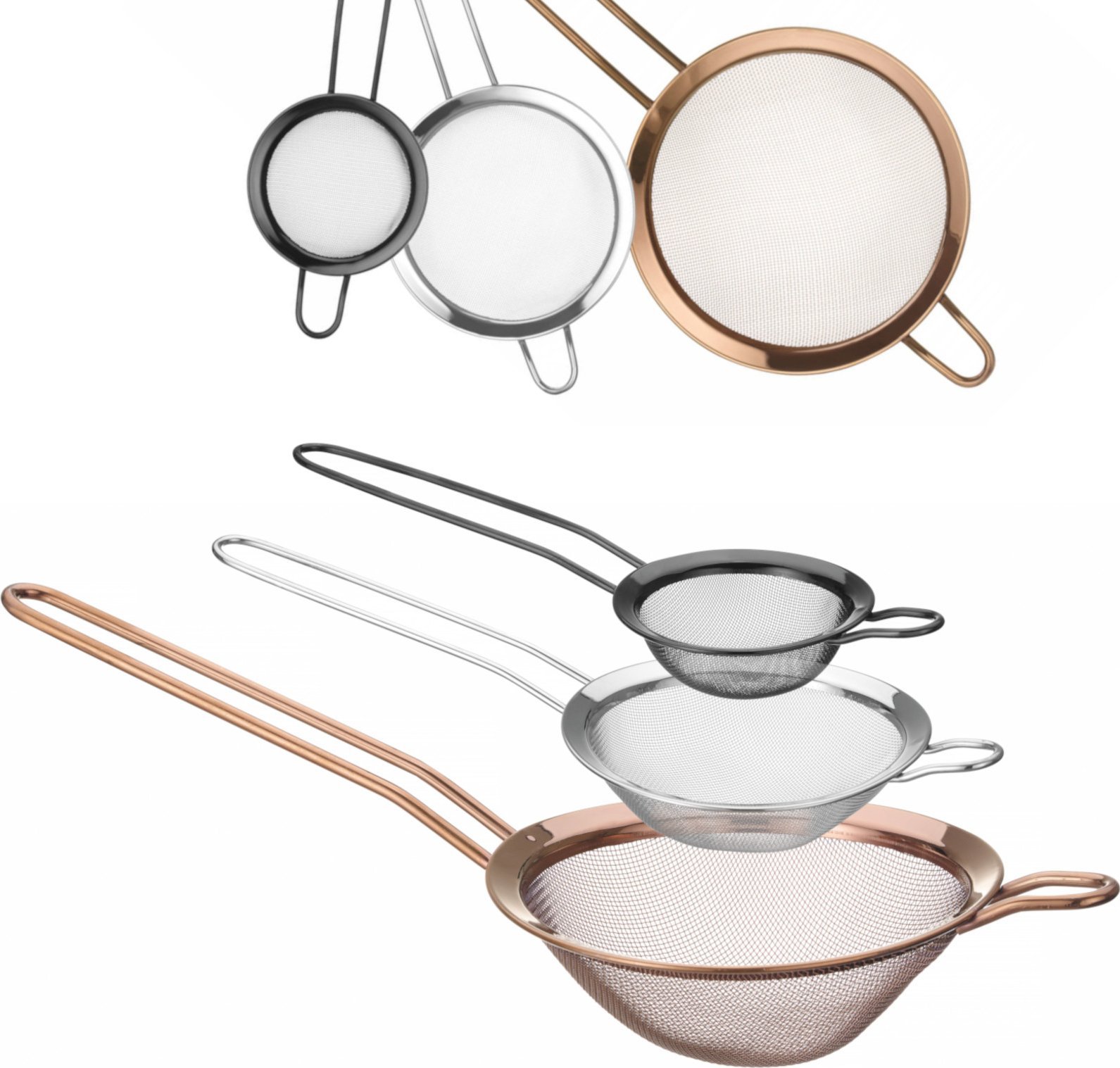 Hendi Sito kuchenne uniwersalne - zestaw 3 szt. Sito kuchenne uniwersalne - zestaw 3 szt.