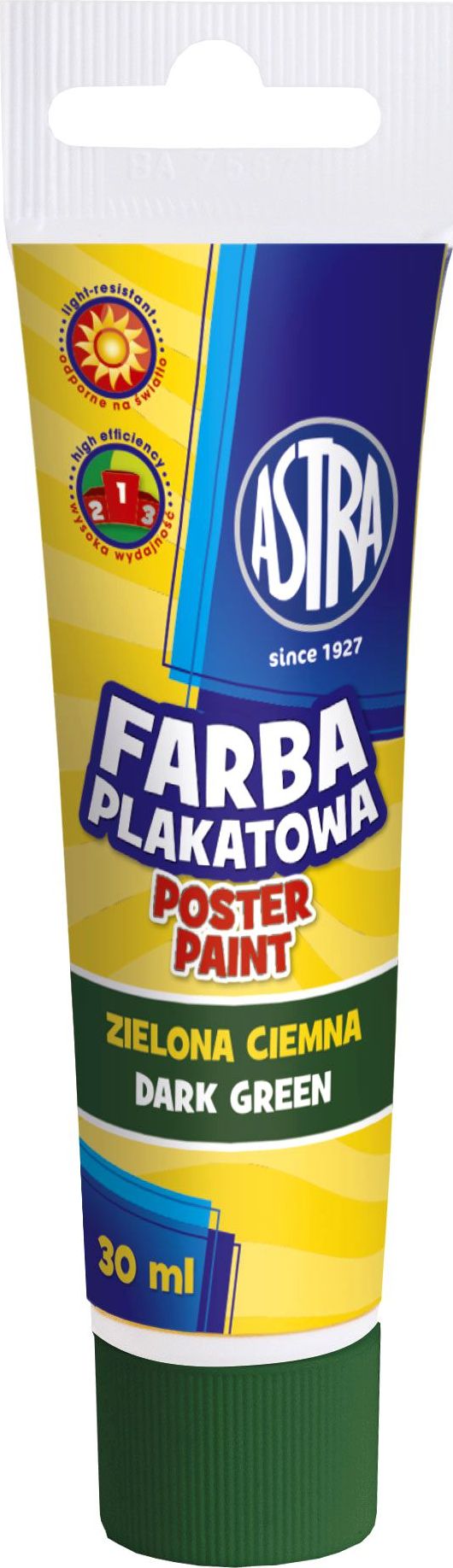 Astra Farba plakatowa tuba 30ml ciemnozielona