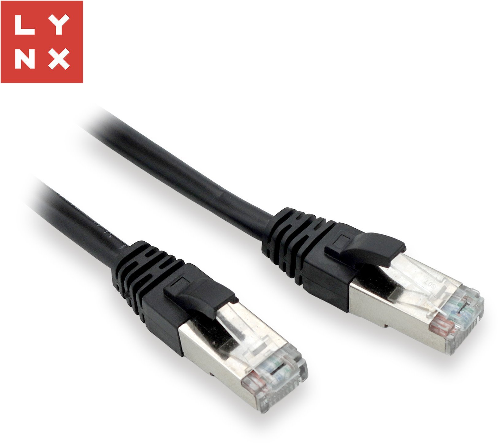 LYNX FTP patch kabel Cat5e PVC, CCA, 15m, černý