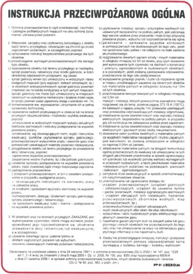 StudioCen Instrukcja przeciwpożarowa ogólna