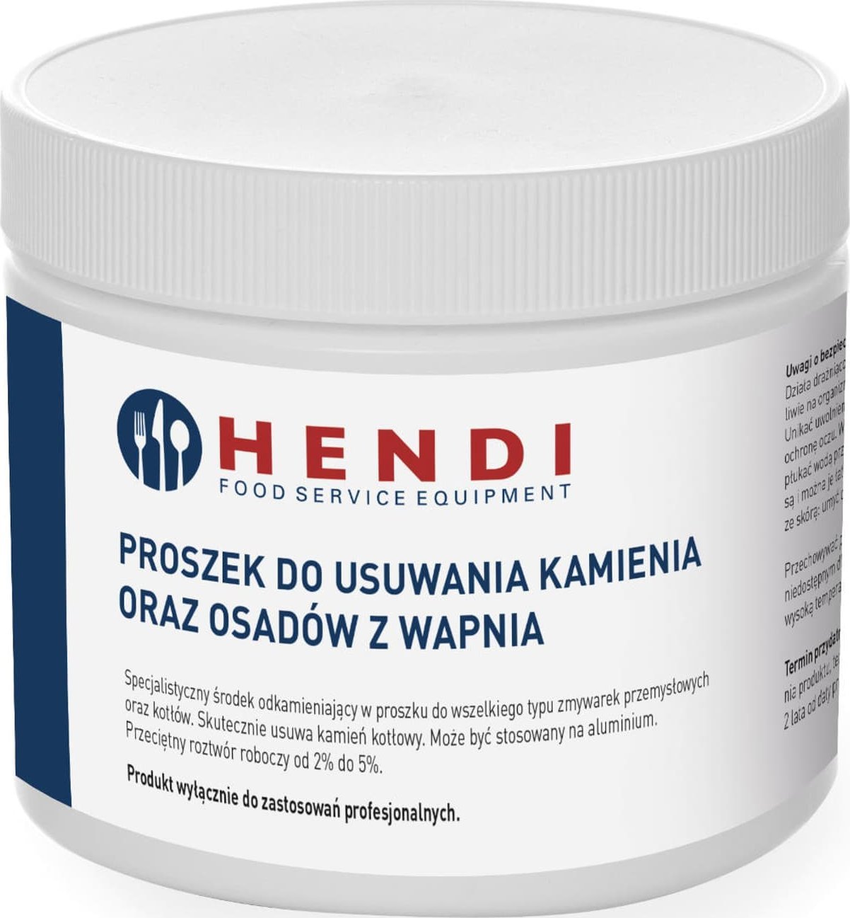 Hendi Odkamieniacz proszek do usuwania kamienia i osadów z wapnia do aluminium 0.5 kg