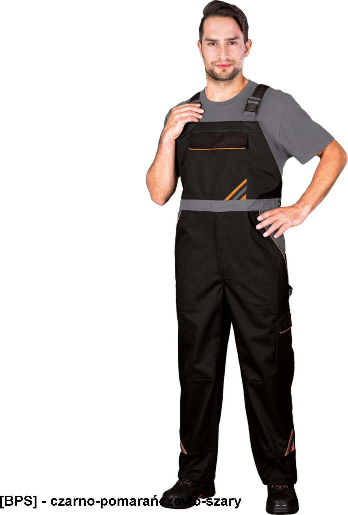 R.E.I.S. PRO-B - SPODNIE OGRODNICZKI - czarno-pomarańczowo-szary 50