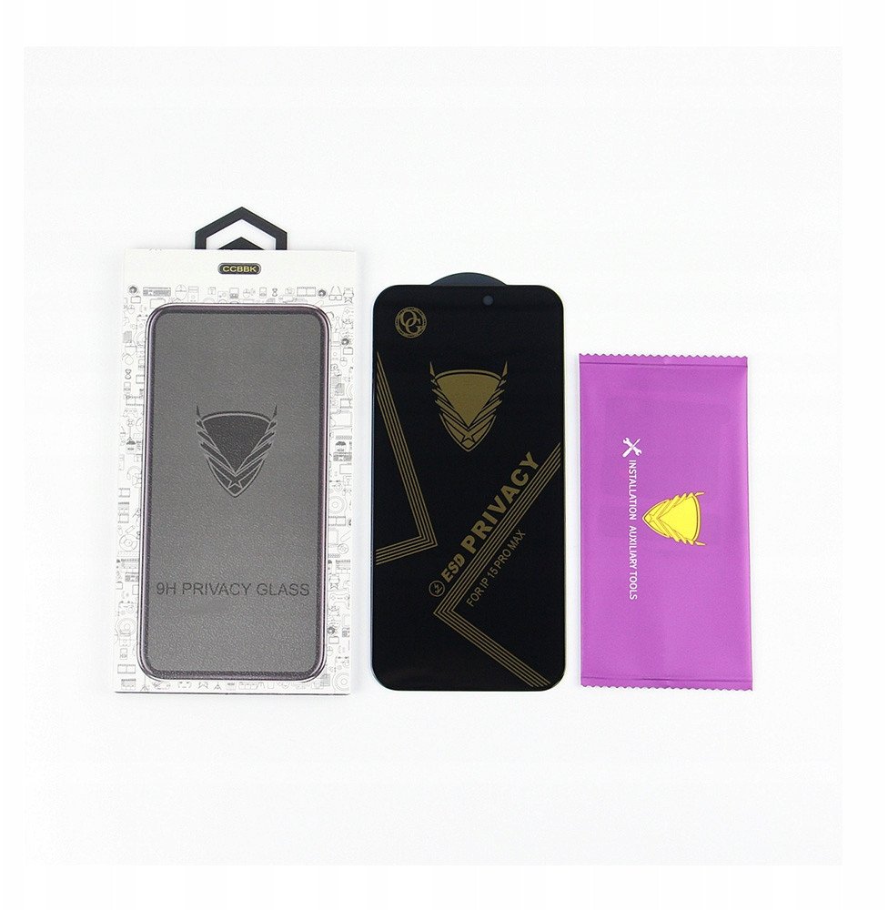 Szkło Hartowane OG Premium Privacy Glass - do Iphone 16 Pro czarny