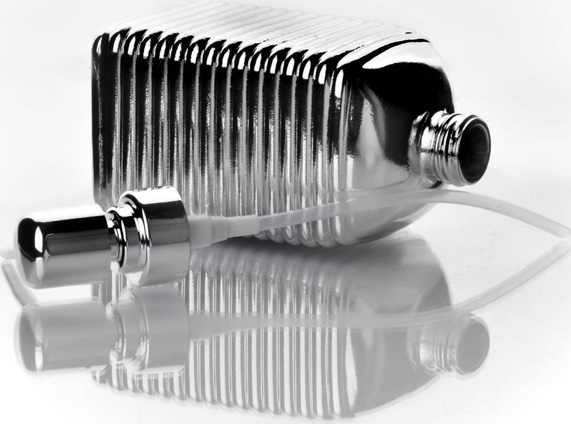 Dozownik do mydła Bathlab TESSA Silver Dozownik h19cmx7.8cm