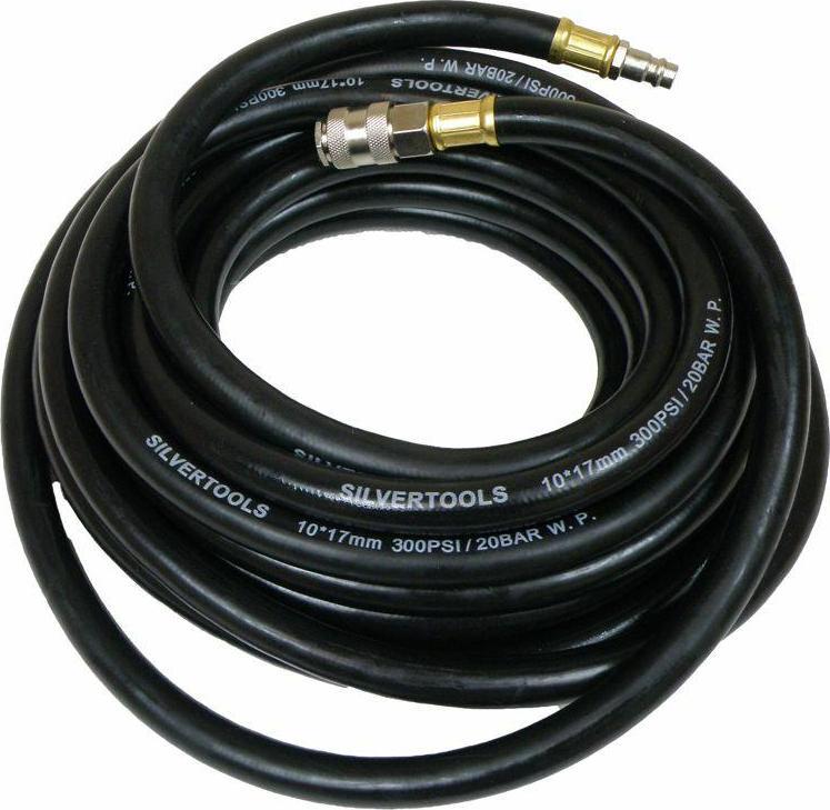 Silver PRZEWÓD / WĄŻ PNEUMATYCZNY10 x 17mm 20m GUMOWY, ZE ZŁĄCZKAMI EX10553-20