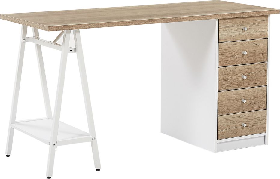 Biurko Shumee Heber Białe 140 cm x 60 cm