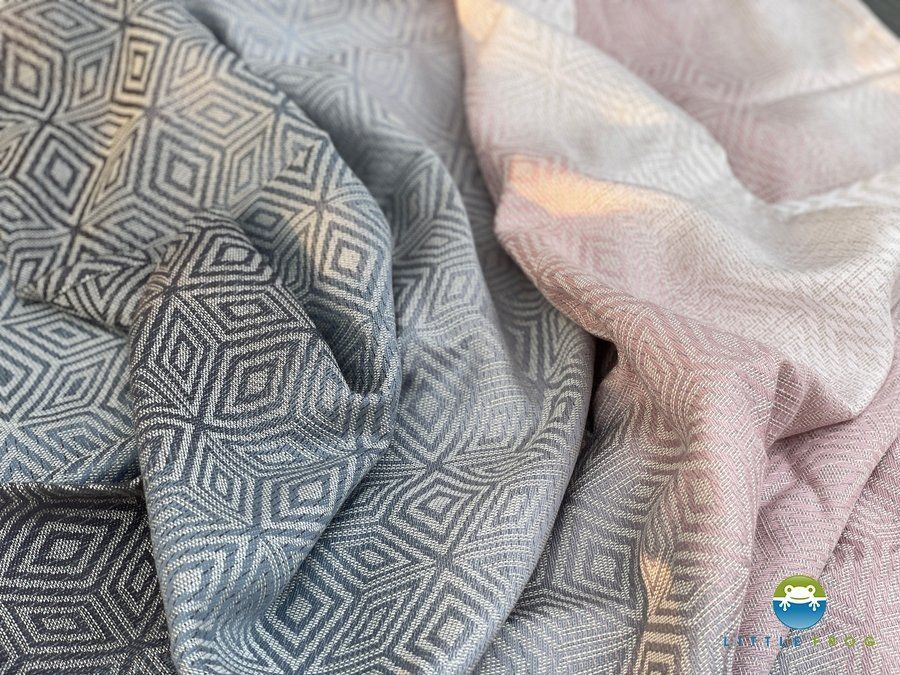 Little Frog Chusta żakardowa Little Frog - Foggy Cube 5,2 m