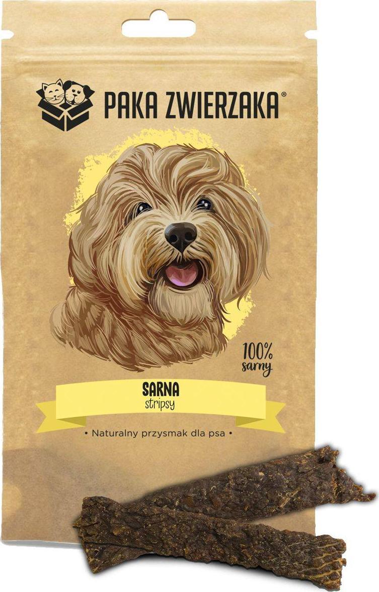 Paka Zwierzaka Przysmaki Stripsy Sarna 100% 70g
