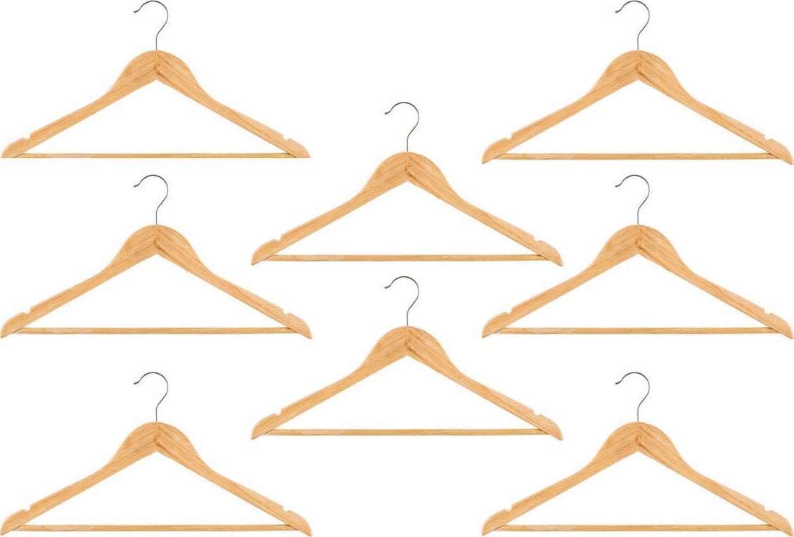 5five Zestaw wieszaków na ubrania, drewnianych, 8 sztuk