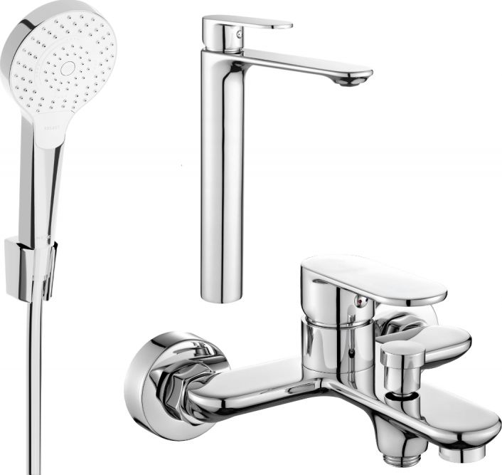 Mexen Mexen Milo R05 zestaw wannowy, chrom - 71313R05-00