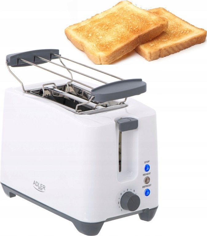 Toster Adler Toster Opiekacz Kanapek 6 Poziomów 1000W 2 Kromki