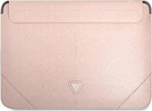 Etui na tablet Guess Sleeve GUCS14PSATLP 13/14" różowy /pink Saffiano Triangle Logo