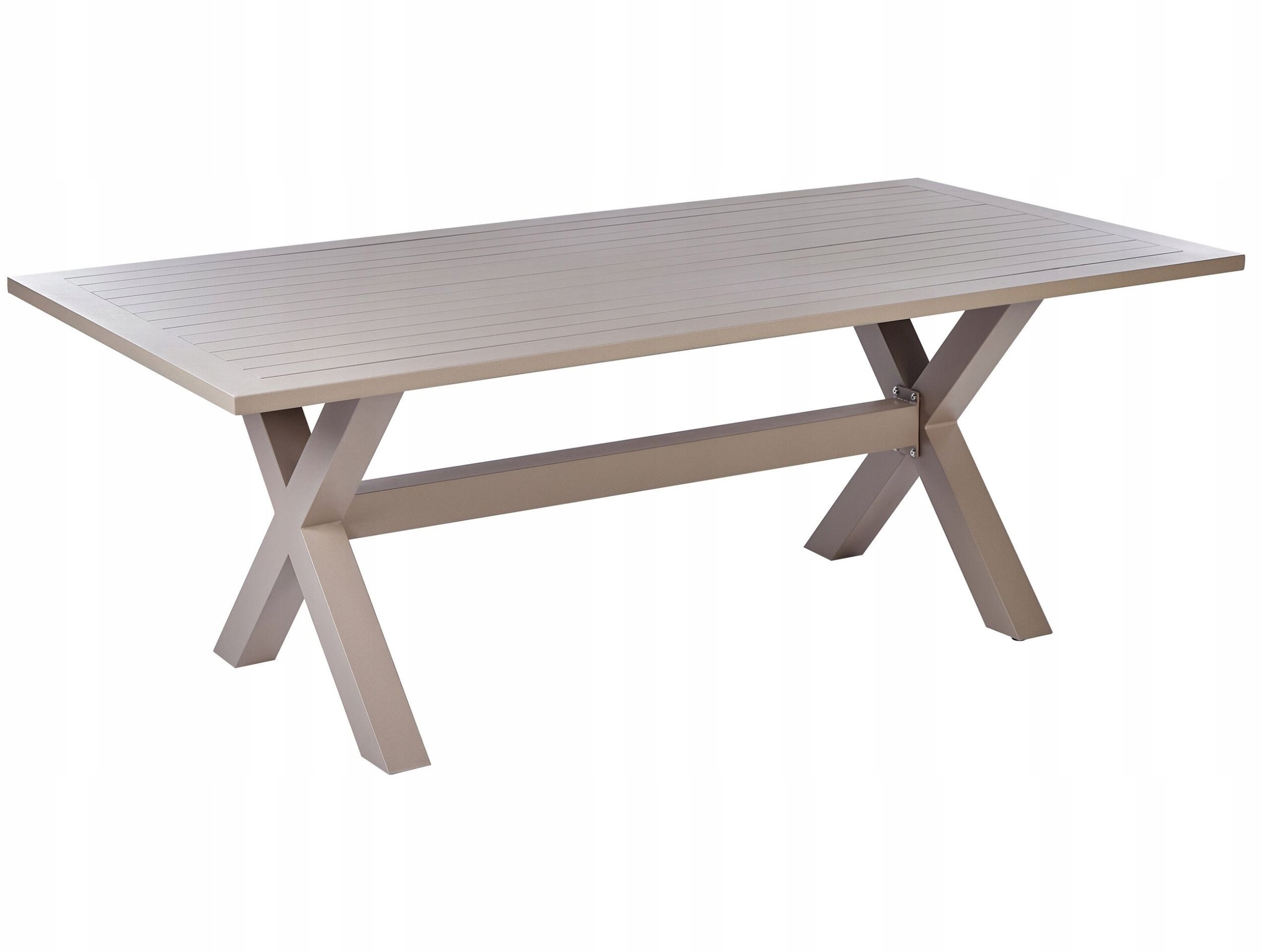 Beliani Stół ogrodowy 200 x 105 cm beżowy CASCAIS