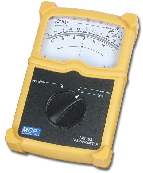 Galwanometr 30uA-3mA, 100mV MS303