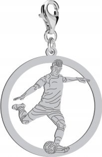 Radziszewska Jewellery Srebrny Charms Piłka nożna DEDYKACJA GRATIS