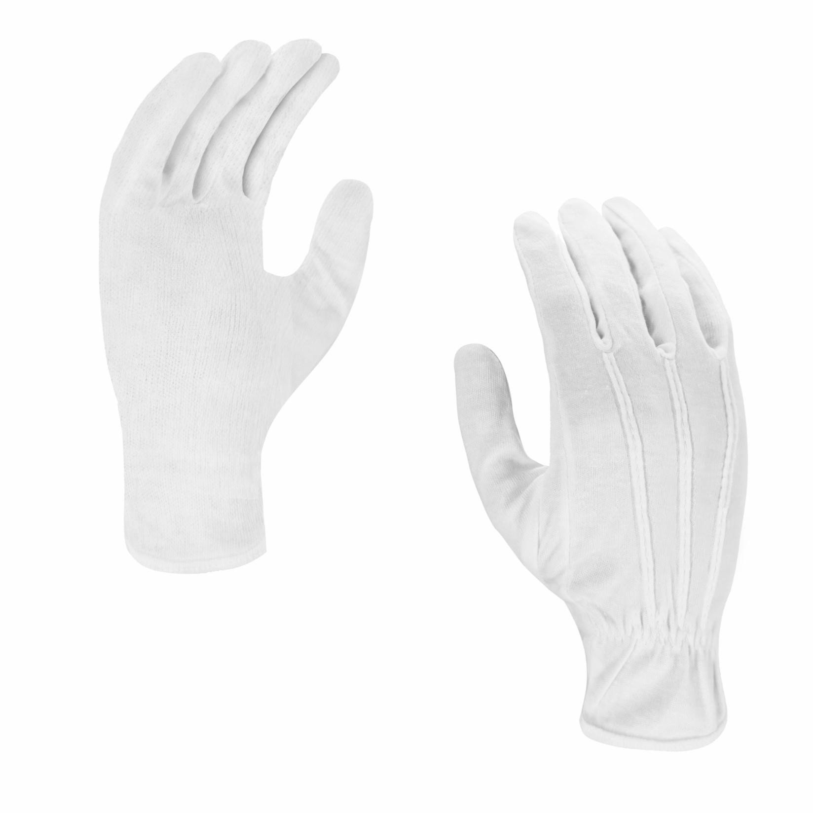 X-STAR Rękawice bawełniane estetyczne przewiewne wygodne 3 szwy marszczenie w nadgarstku kategoria I 100% bawełna 8