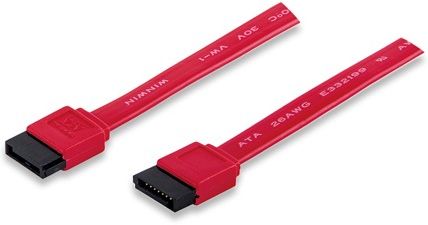 Manhattan SATA - SATA, 0.5m, Czerwony (340700)