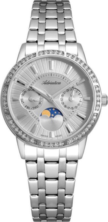 Zegarek Adriatica Zegarek damski Adriatica A3601.5117QFZ CYRKONIE srebrny