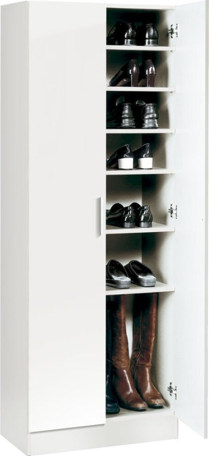 Alexandra House Living Szafka na buty Alexandra House Living Biały 59 x 171 x 35 cm 2 drzwi 7 Półki