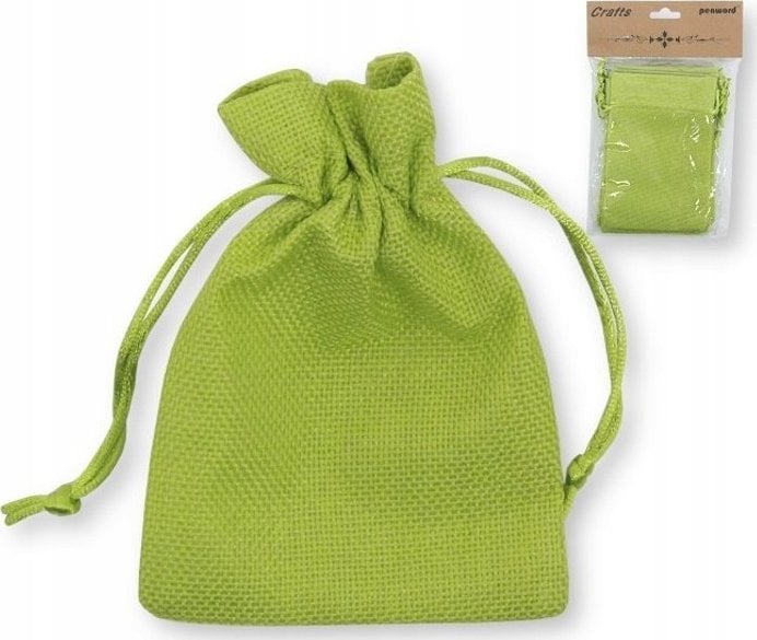 MFP paper Woreczki jutowe zielone 7x10cm 6szt