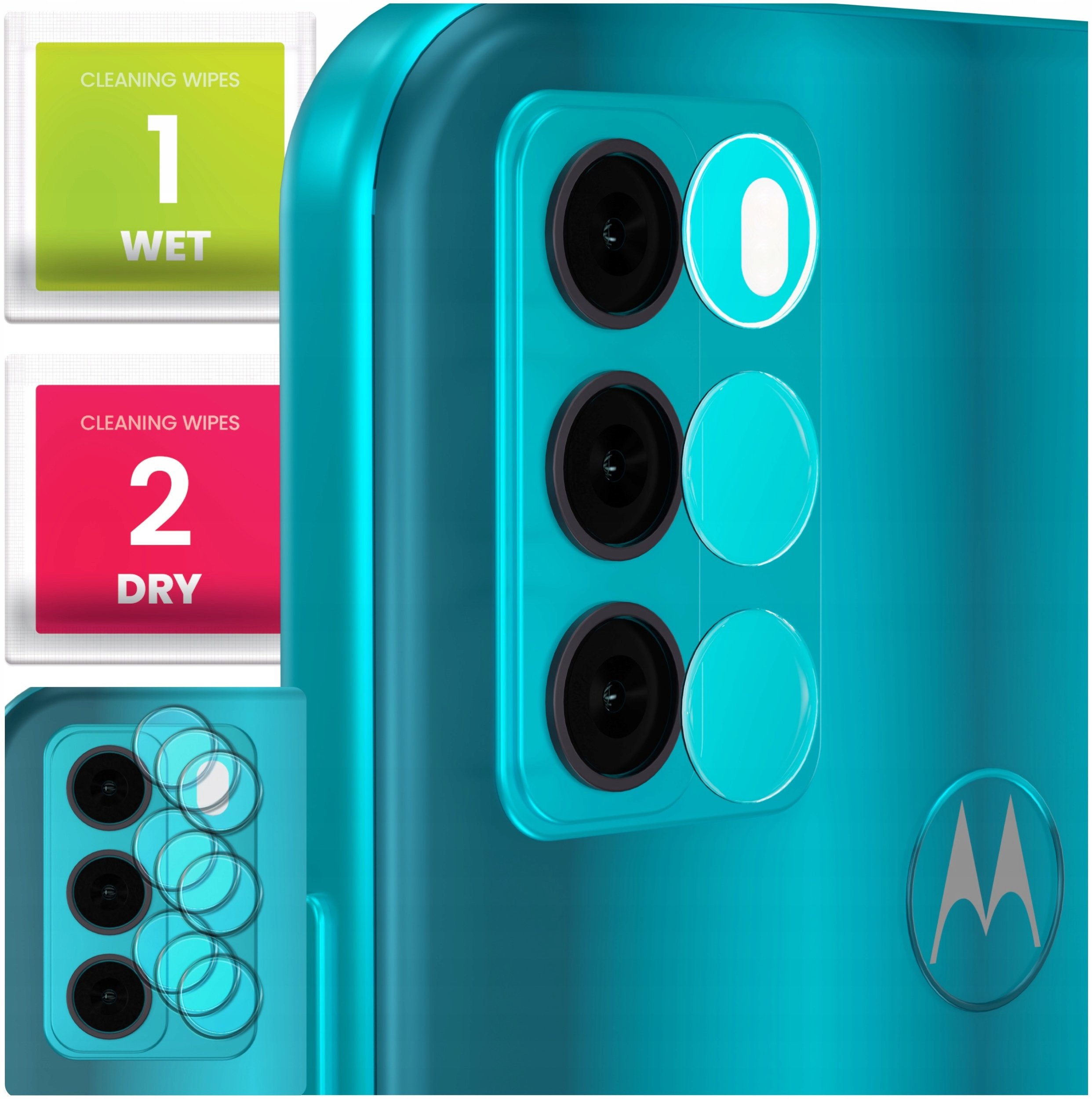 3-PAK Szkło Na Aparat Do Motorola Moto G50 (Hartowane, Na Obiektyw, 9H)