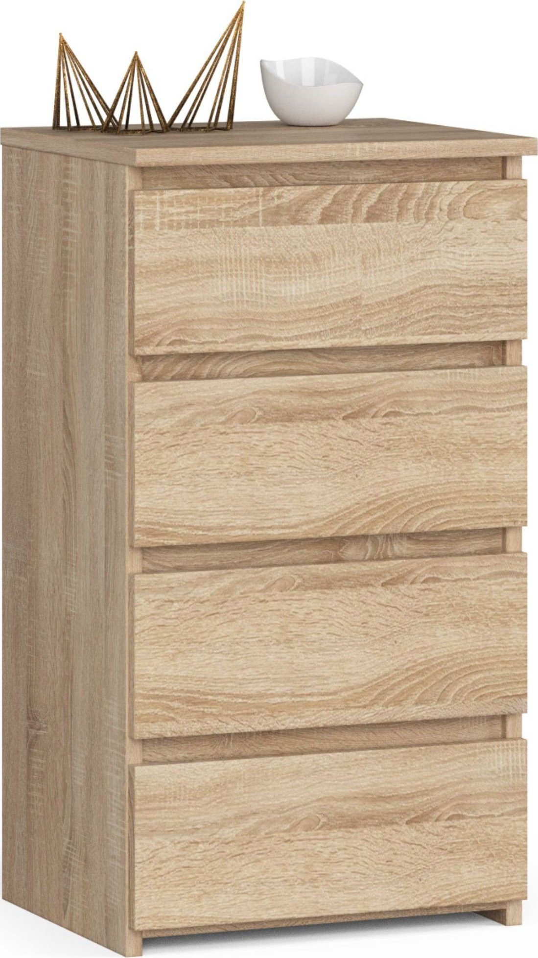 Fabryka Mebli Akord Komoda CL4 40 cm 4 szuflady - dąb sonoma
