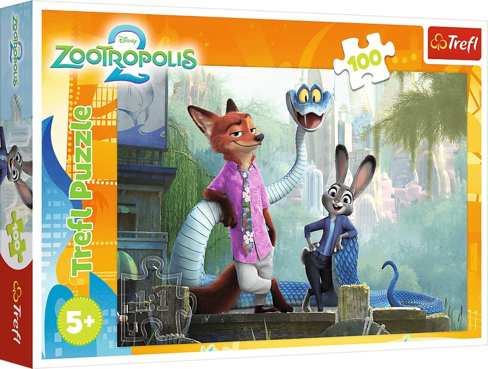 Trefl Puzzle Zootopia Tajemnice Zwierzogrodu 100 elementów (16523)