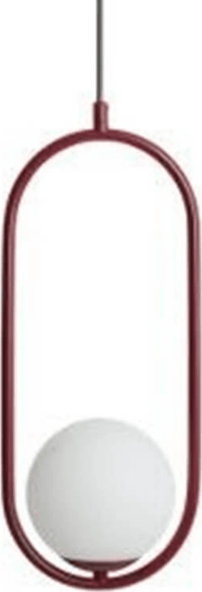 Lampa wisząca Aldex Wisząca lampa Riva 1086G15 metalowa kula ball czerwona